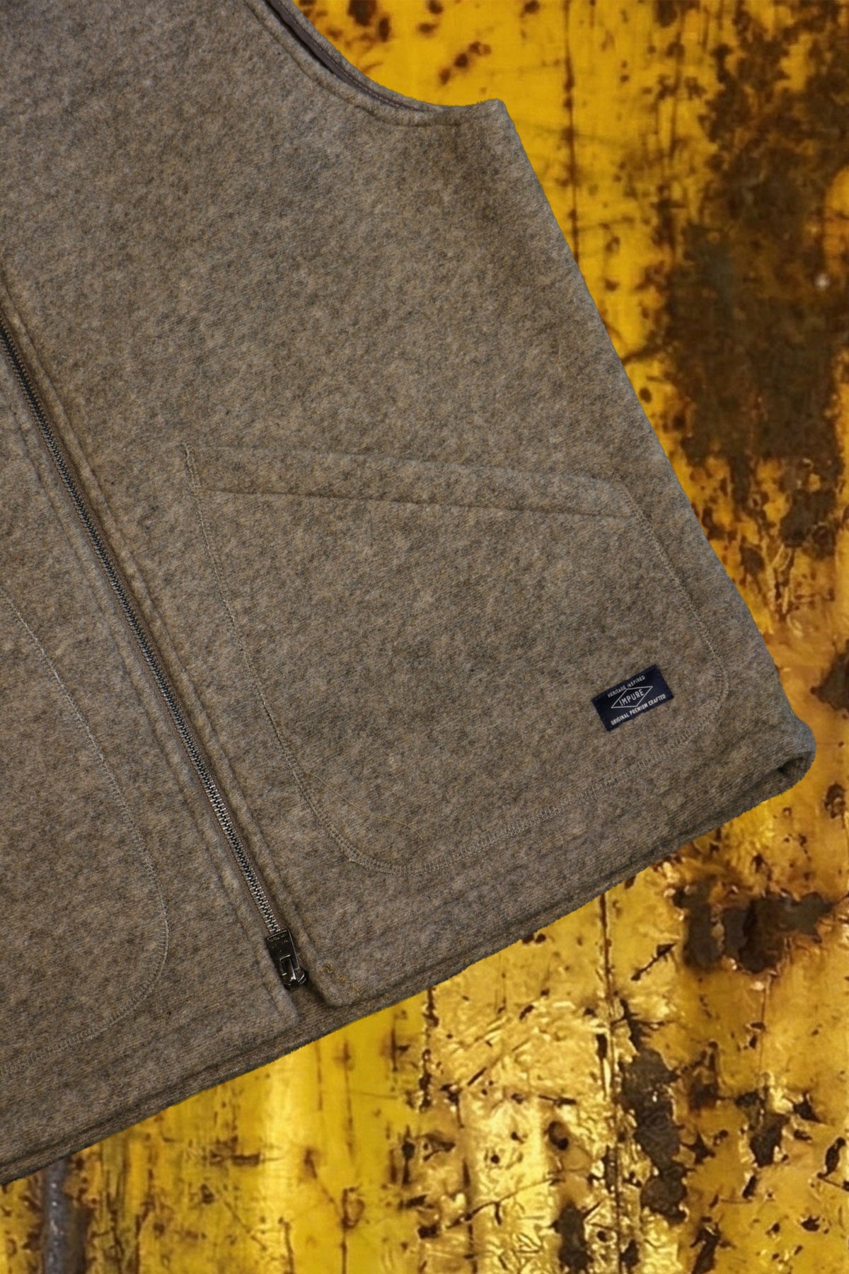 Impure gilet grigio zip