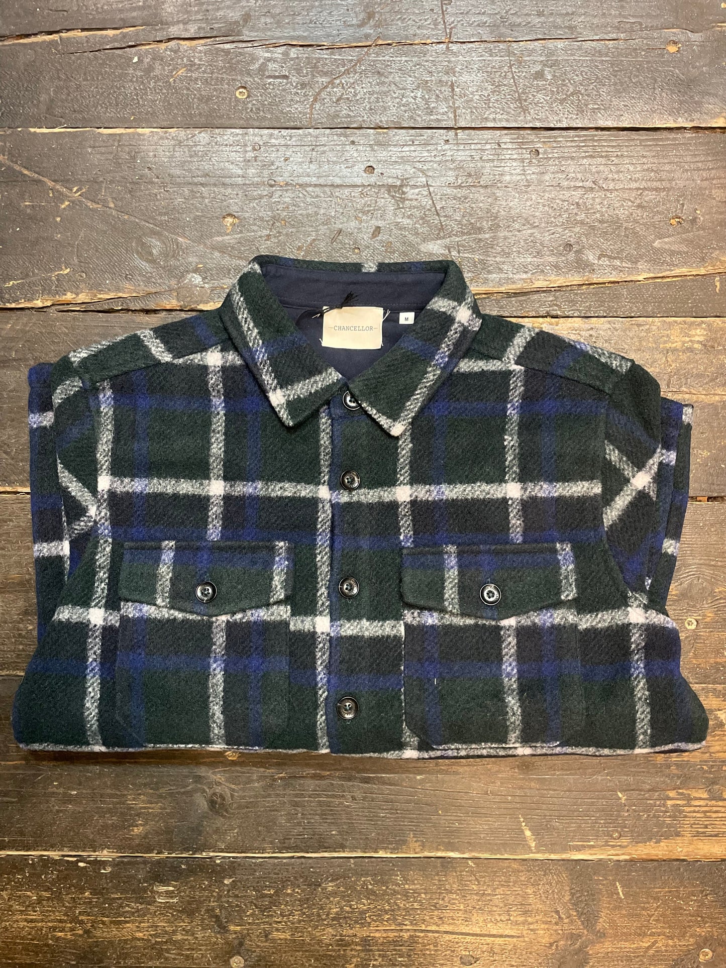 Overshirt lana quadri Chancellor