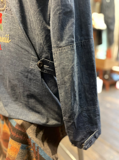 Giacca camicia indaco Ralph Lauren vintage