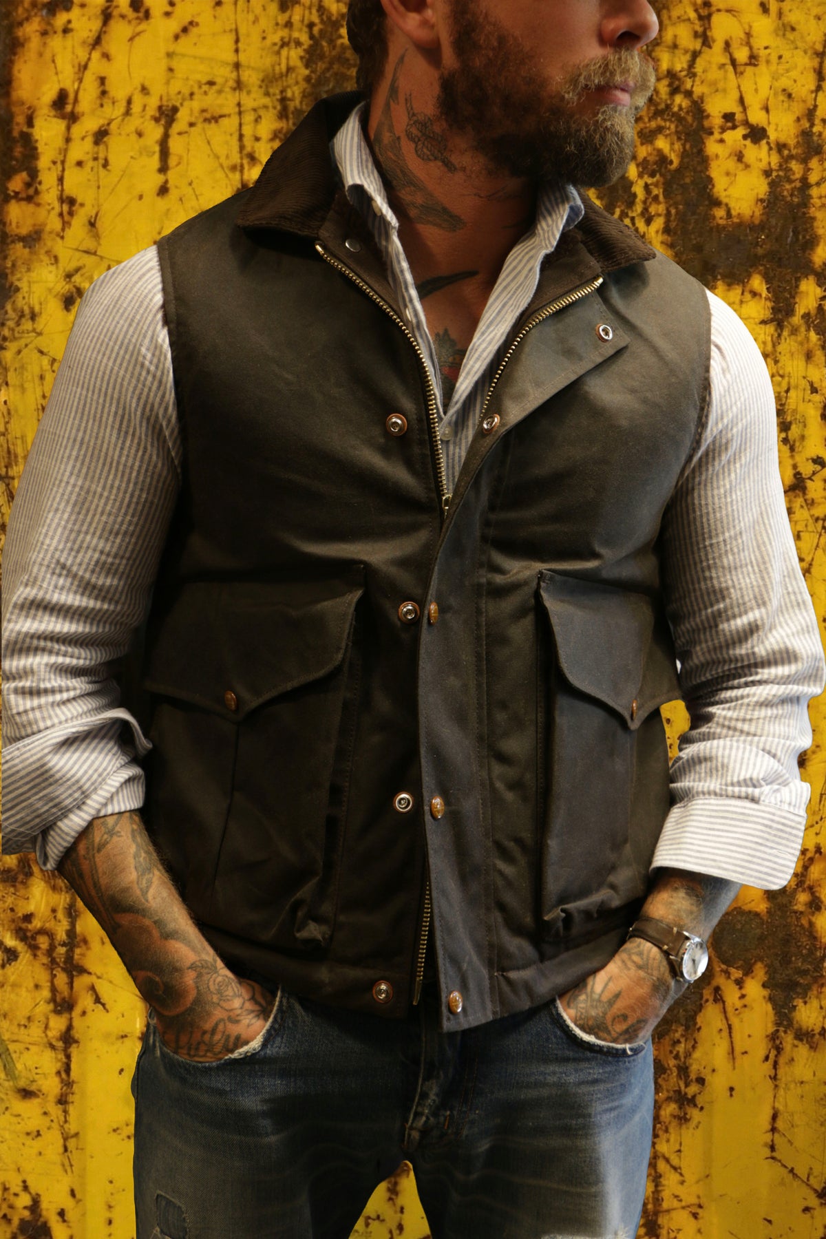 Lined Alligator Vest Manifattura Ceccarelli