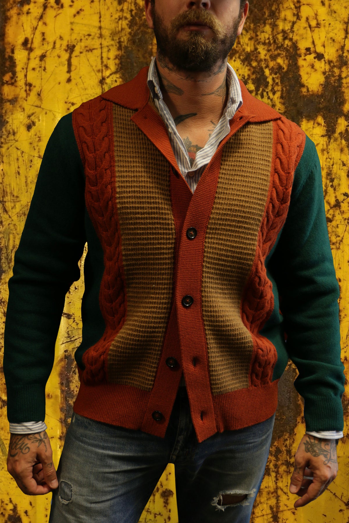 Gallia cardigan maglione ricamata