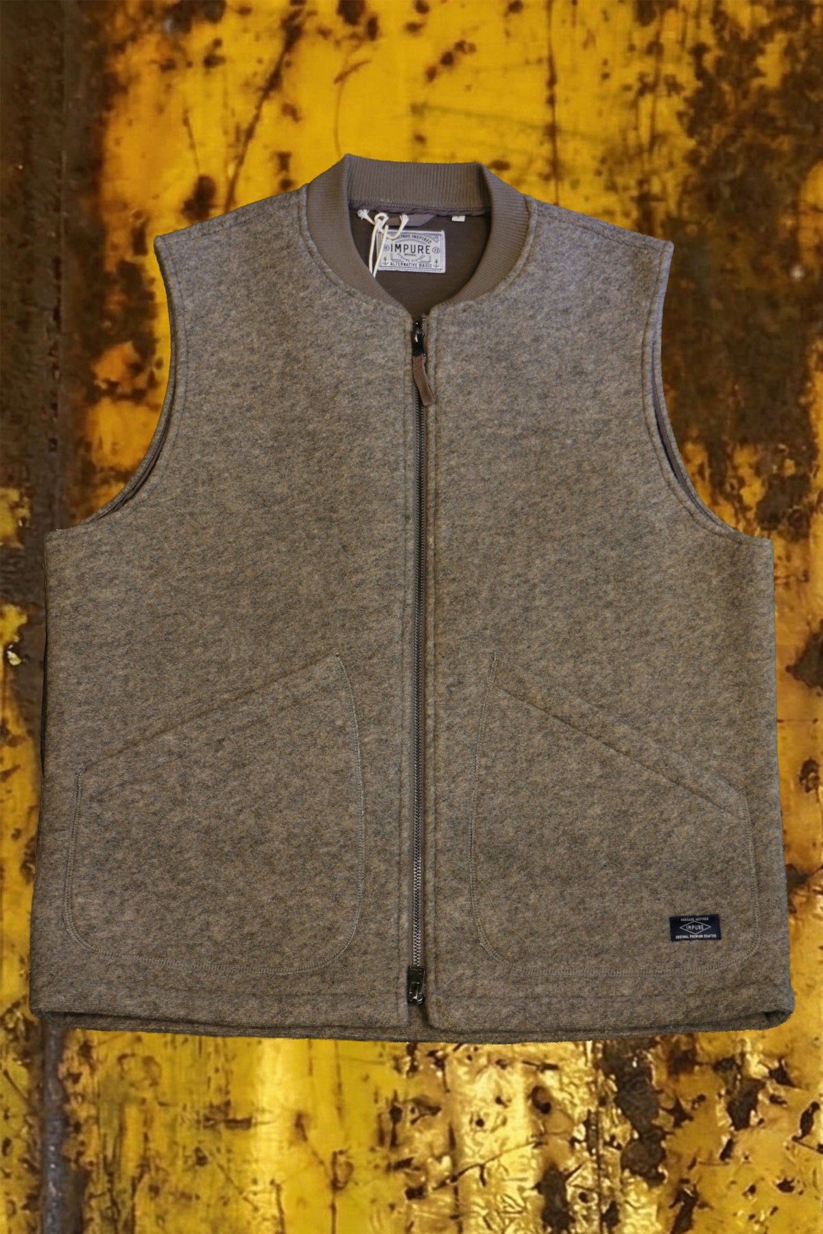 Impure gilet grigio zip