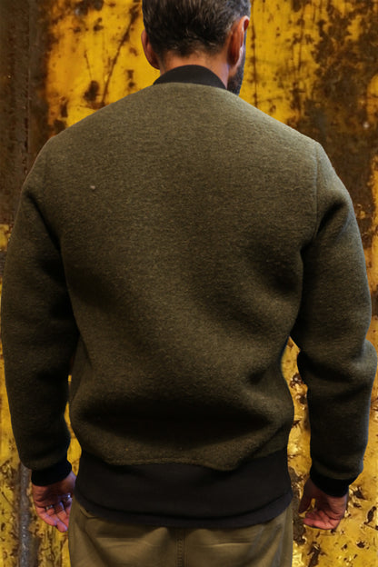 Giacca crewneck lana