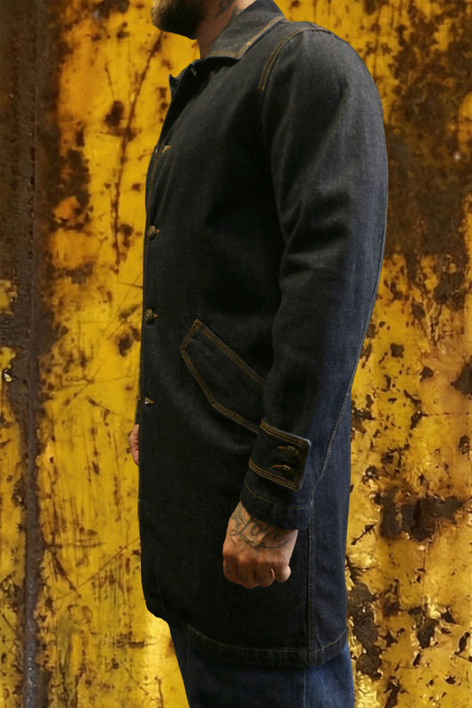 Trench explorer denim coat