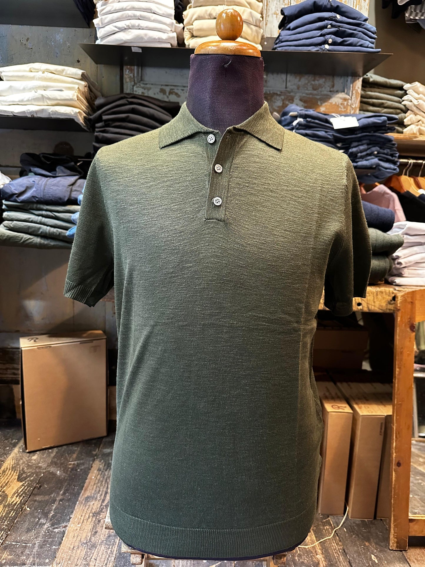 Polo in Lino e Viscosa